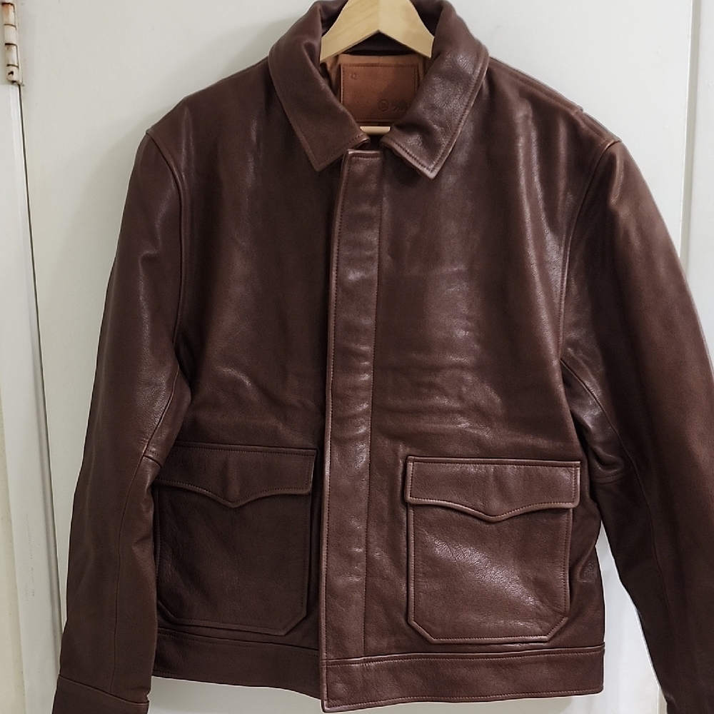 Men's Brown Leather Jacket From Taylor Stitch